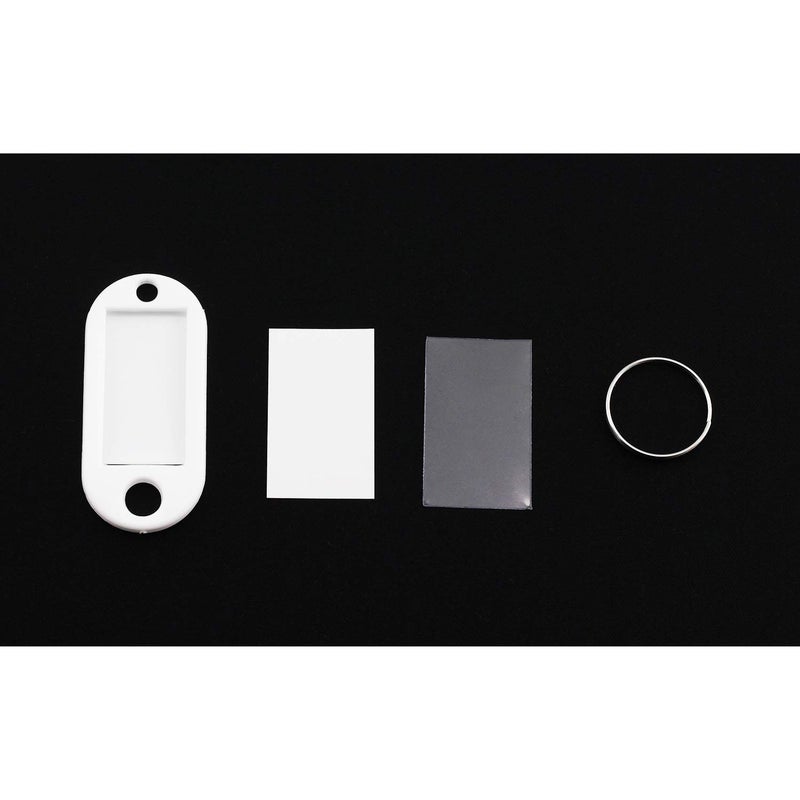 Lind Kitchen 40pcs White Key Ring Label Tags Plastic Keys Holder and Identifier Name Number Address Information Label Card for Keys ID 5x2.2cm - Image 2